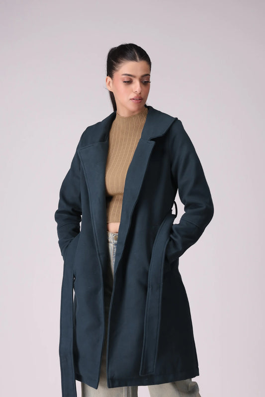 Belted Wrap Coat Women Coat Winter 2024 Knit Story COUGAR- (Women Winter 2024)