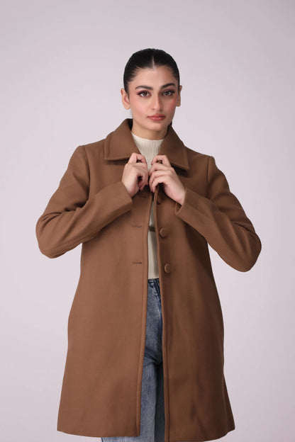 Single Breasted Coat Women Coat Winter 2024 Knit Story COUGAR- (Women Winter 2024)