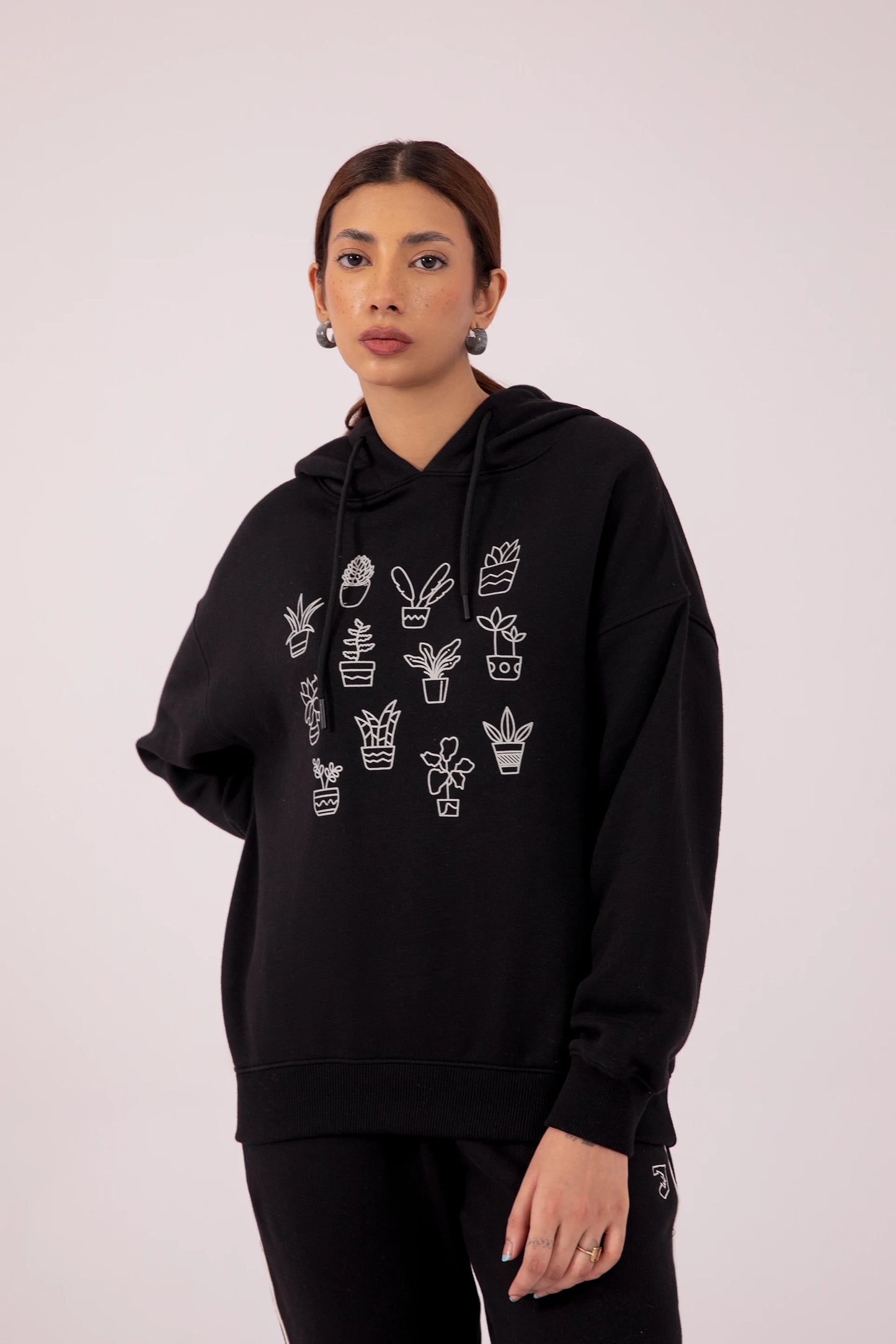 Oversized Graphic Hoodie Women Hood Winter 2024 Knit Story COUGAR- (Women Winter 2024)   