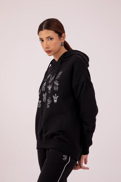 Oversized Graphic Hoodie Women Hood Winter 2024 Knit Story COUGAR- (Women Winter 2024)   