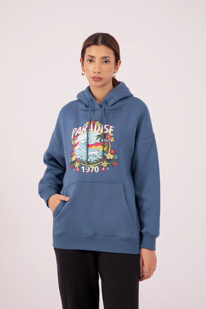 PARADISE Graphic Hoodie Women Hood Winter 2024 Knit Story COUGAR- (Women Winter 2024)   