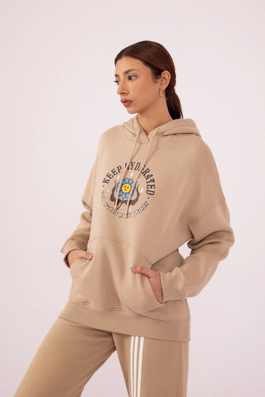 Slogan Graphic Hoodie Women Hood Winter 2024 Knit Story COUGAR- (Women Winter 2024)