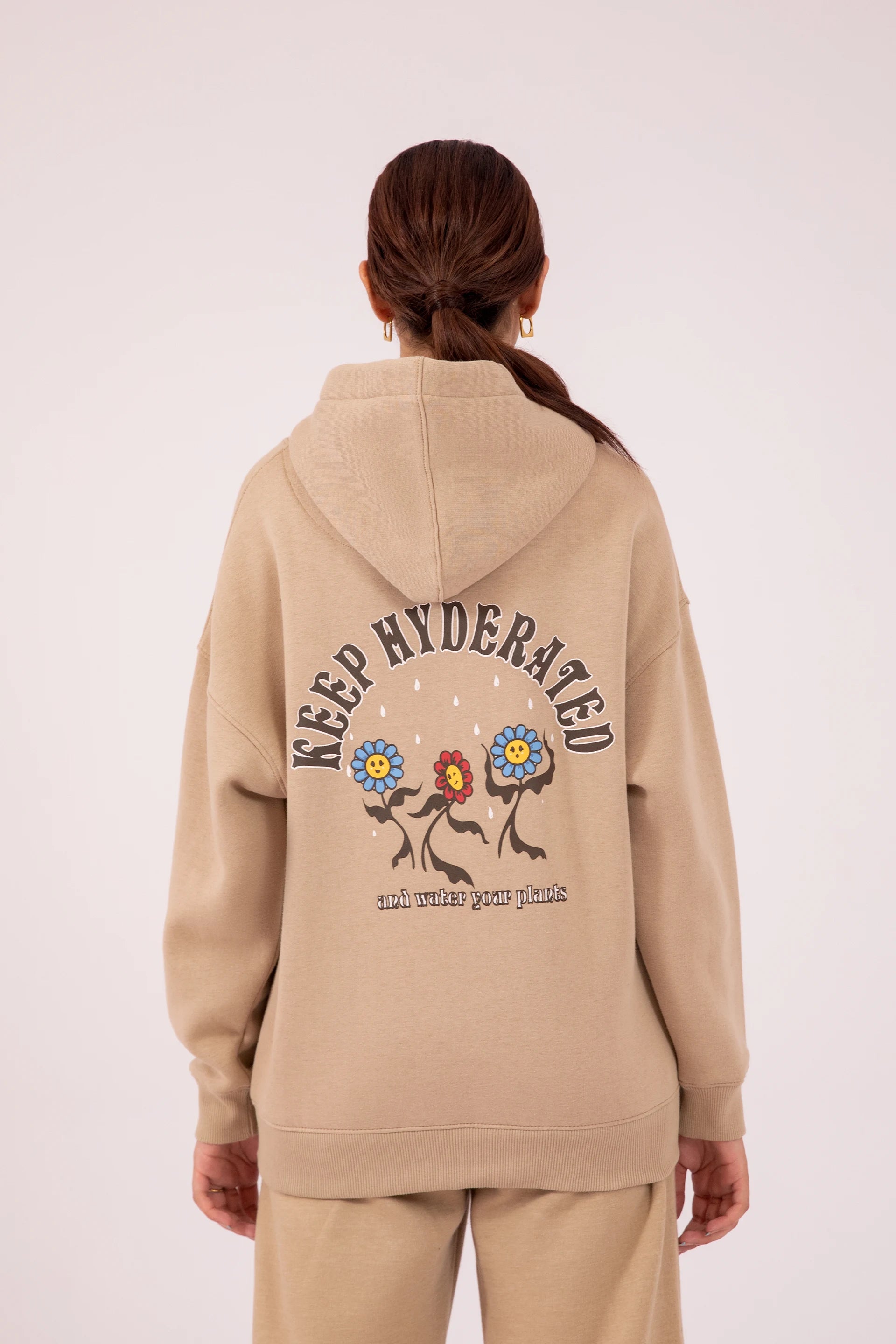 Slogan Graphic Hoodie Women Hood Winter 2024 Knit Story COUGAR- (Women Winter 2024)   