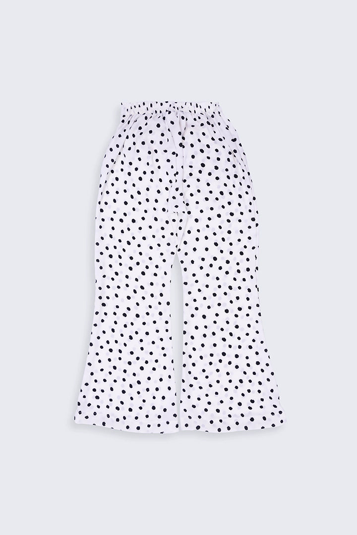 Polka Dots Tie Waist Culottes Women Trouser Summer V-2 2024 URBAN STATION COUGAR   