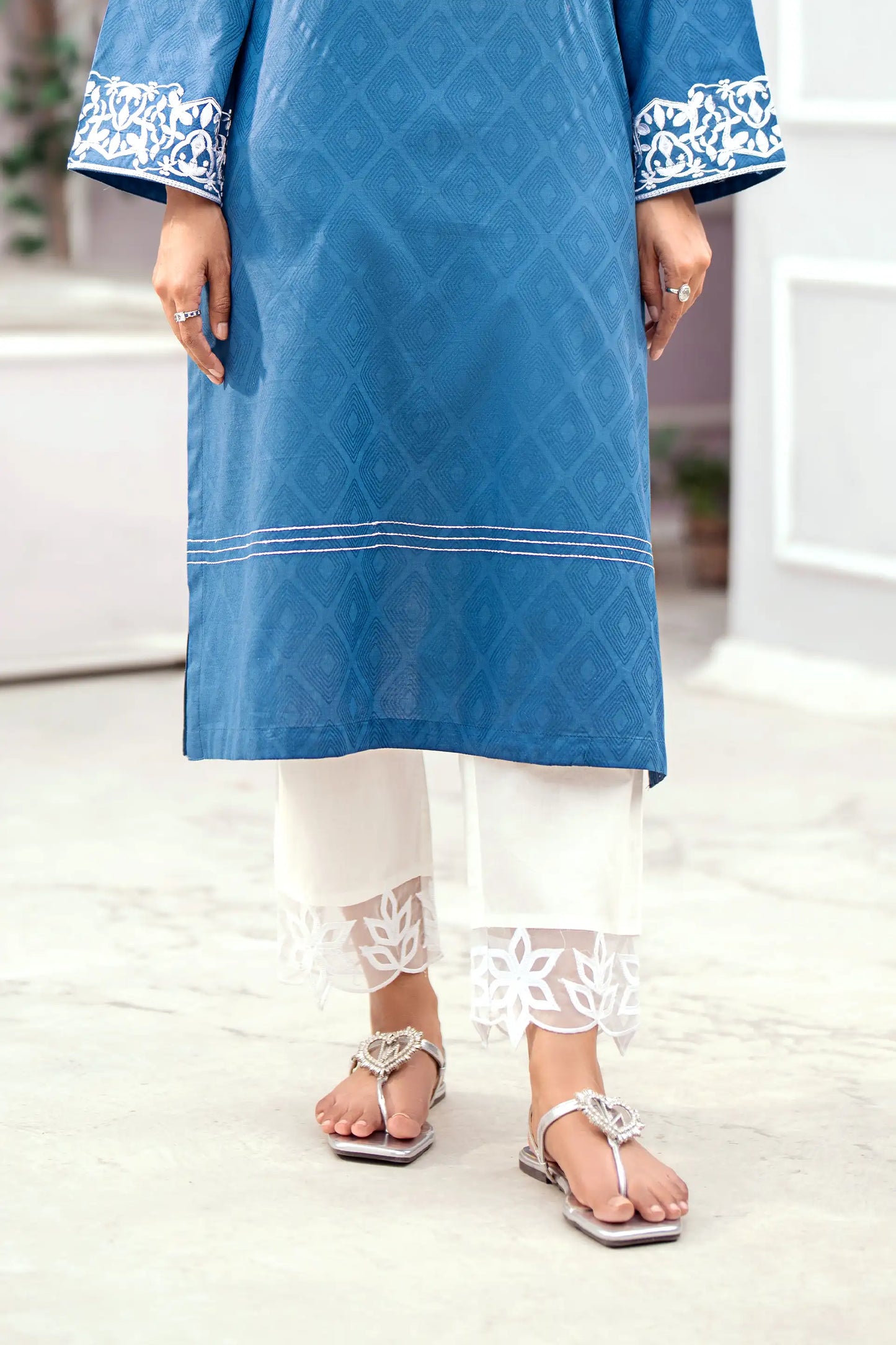 Embroidered Tapered Shalwar Women Trouser Summer V-2 2024 GULKARI COUGAR   