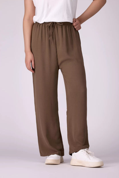 Drawcord Culottes Women Trouser COUGAR (S V-1 2025) FREE SIZE Brown Women