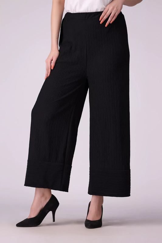 Textured Culottes Women Trouser COUGAR (S V-1 2025) XS Black Women