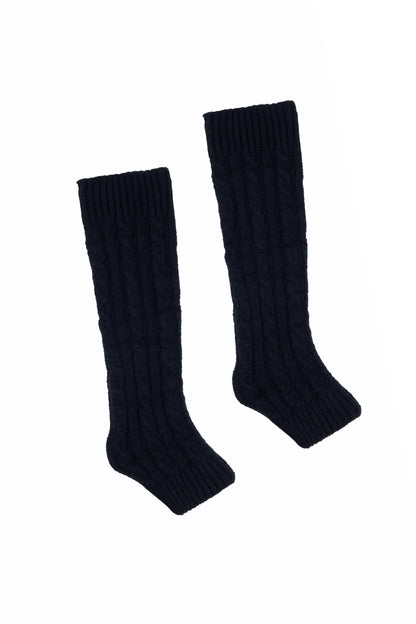 Cable Knit Leg Warmers Leg Warmer Winter 2024 Knit Story COUGAR C (Winter 2024) FSZ Navy