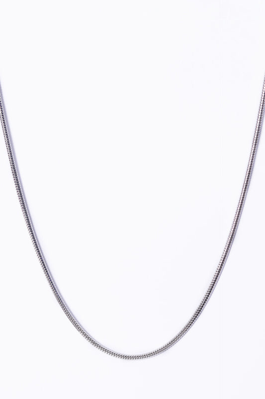 Thin Snake Chain Necklace Men Neck Chain Fall-2024 COUGAR C (Fall 2024) FSZ Silver 