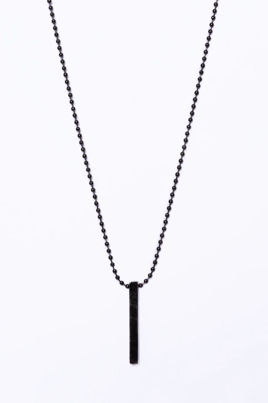 Vertical Bar Chain Necklace Men Necklaces Fall-2024 COUGAR C (Fall 2024) FSZ Black 