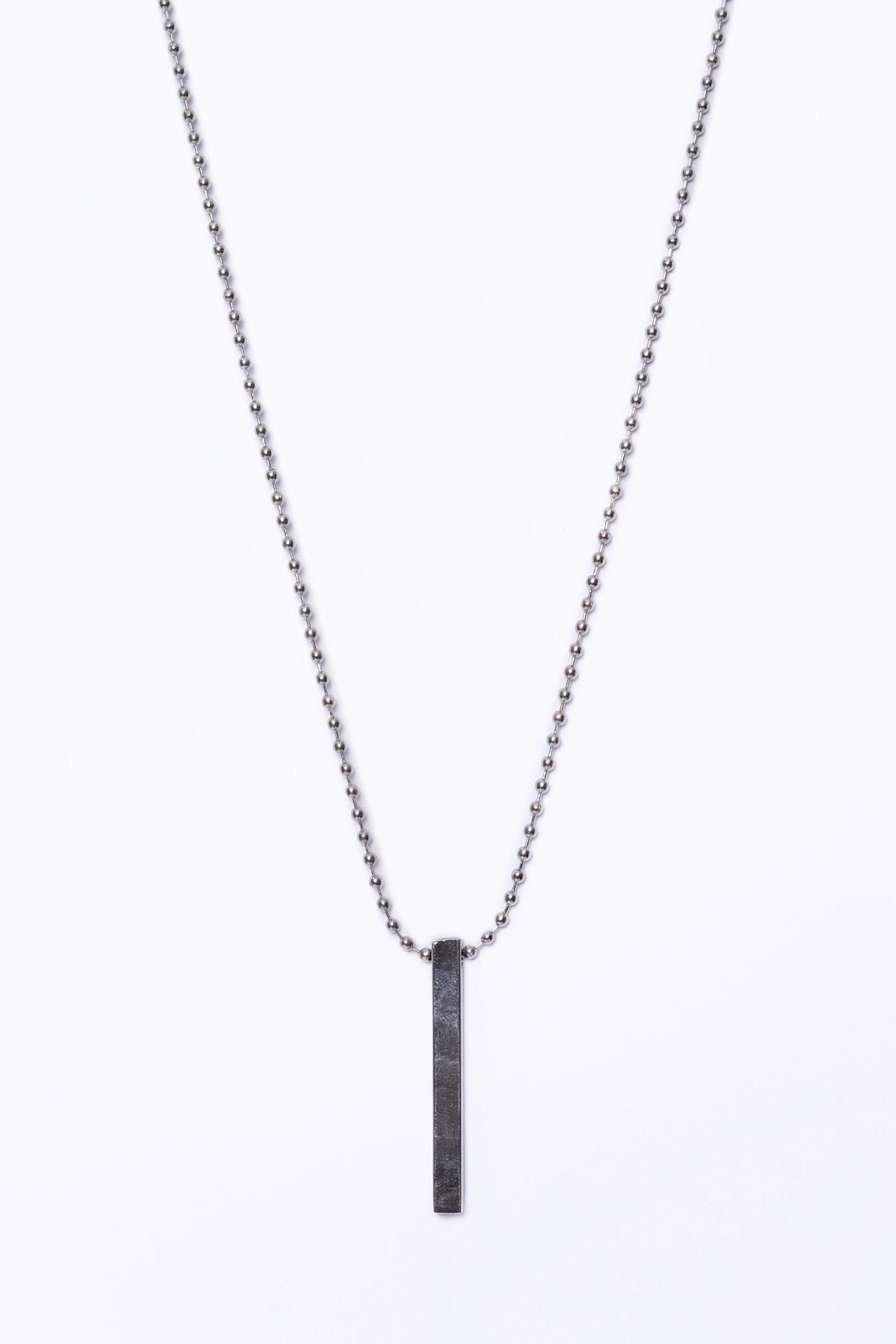 Vertical Bar Chain Necklace Men Necklaces Fall-2024 COUGAR C (Fall 2024) FSZ Silver 