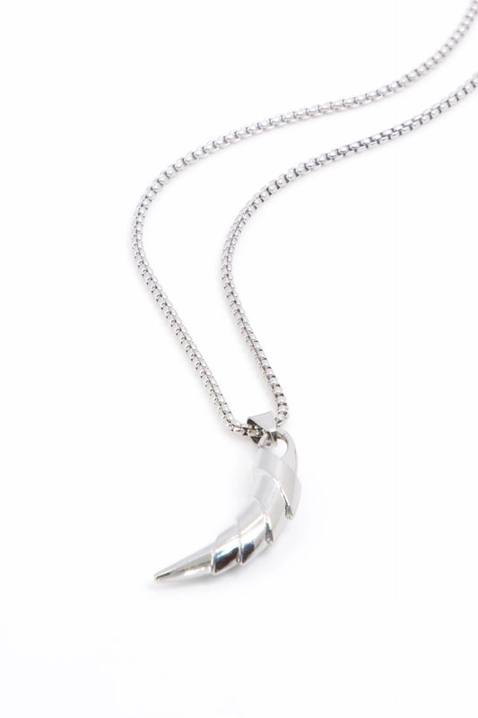 Claw Shaped Pendant Chain Necklace Men Necklaces Fall-2024 COUGAR C (Fall 2024) FSZ Silver