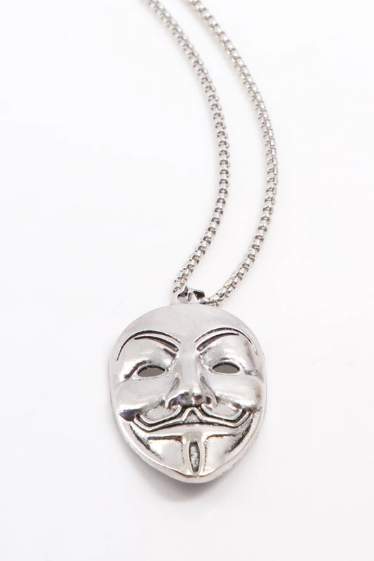 Mask Pendant Chain Necklace Men Necklaces Fall-2024 COUGAR C (Fall 2024) FSZ Silver