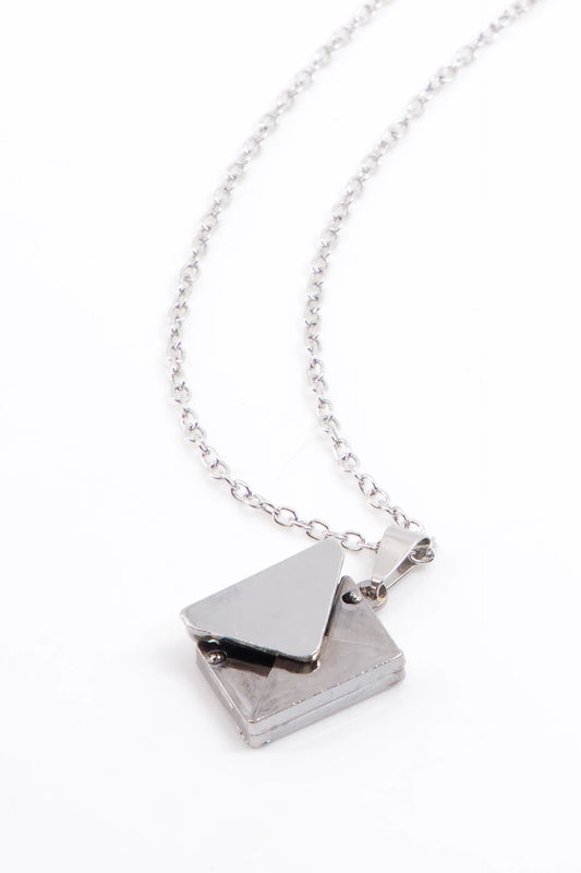 Envelope Pendant Chain Necklace Men Necklaces Fall-2024 COUGAR C (Fall 2024) FSZ Silver