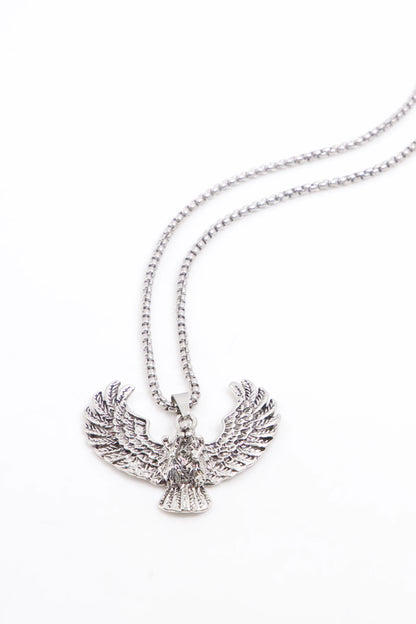 Flying Bird Pendant Chain Necklace Men Necklaces Fall-2024 COUGAR C (Fall 2024) FSZ Silver