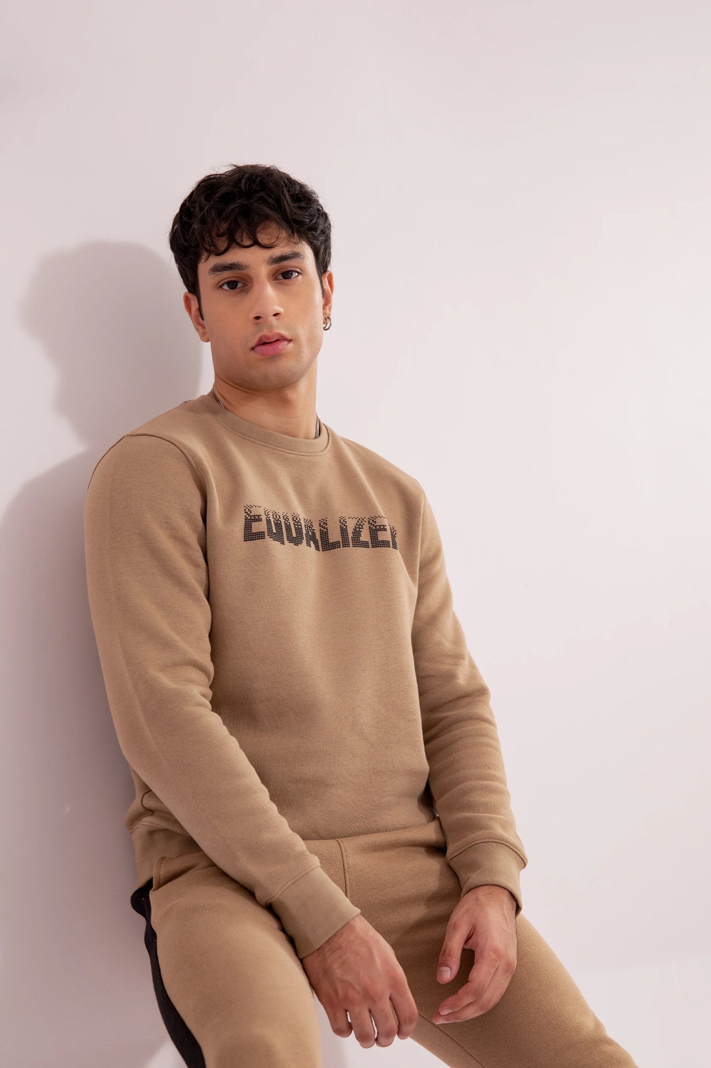 EQUALIZER Ribbed Sweatshirt Men Sweatshirt Winter 2024 Knit Story COUGAR- (Men Winter 2024) S Brown 