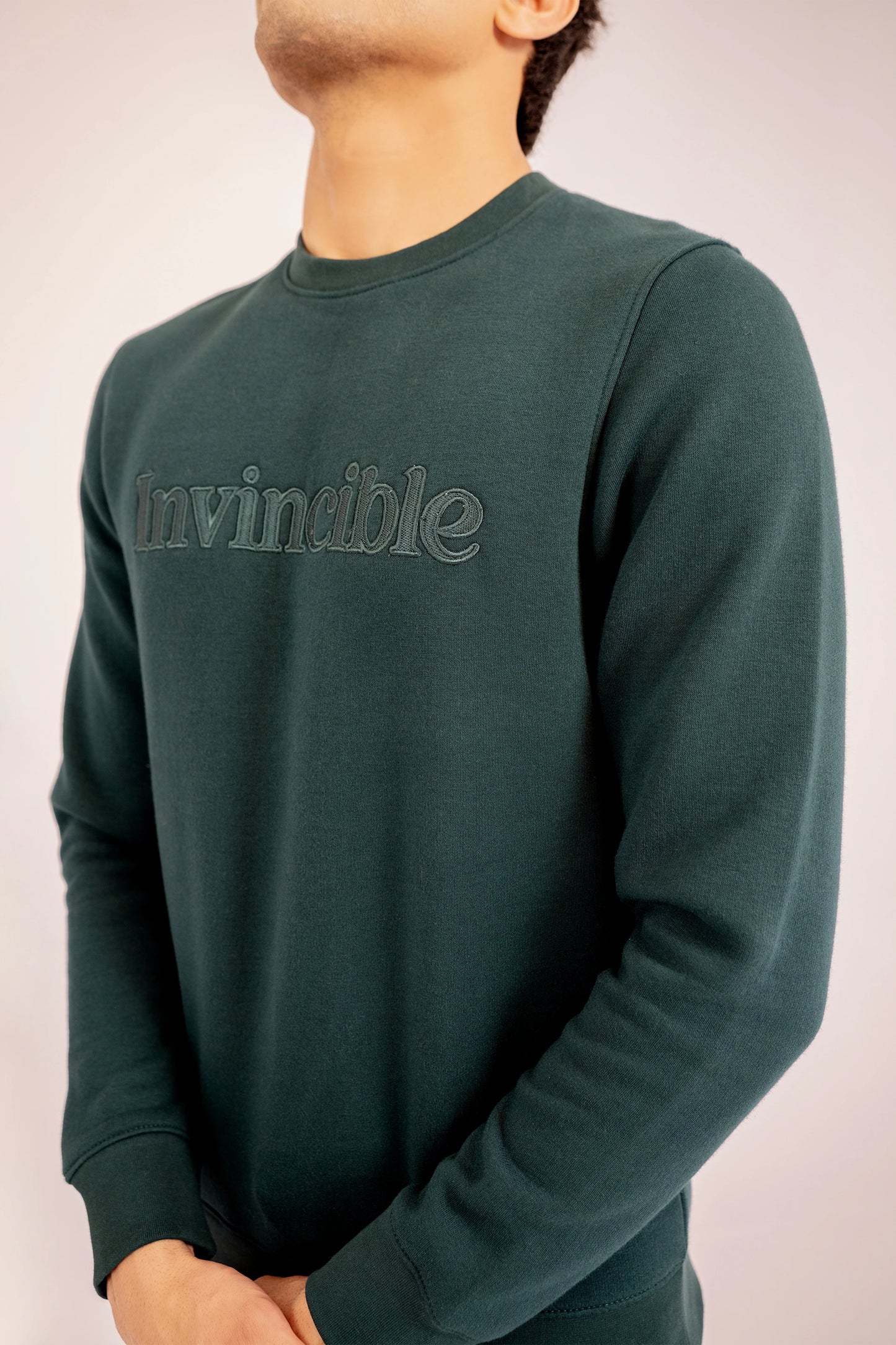 Invincible Embroidered Sweatshirt Men Sweatshirt Winter 2024 Knit Story COUGAR- (Men Winter 2024)   