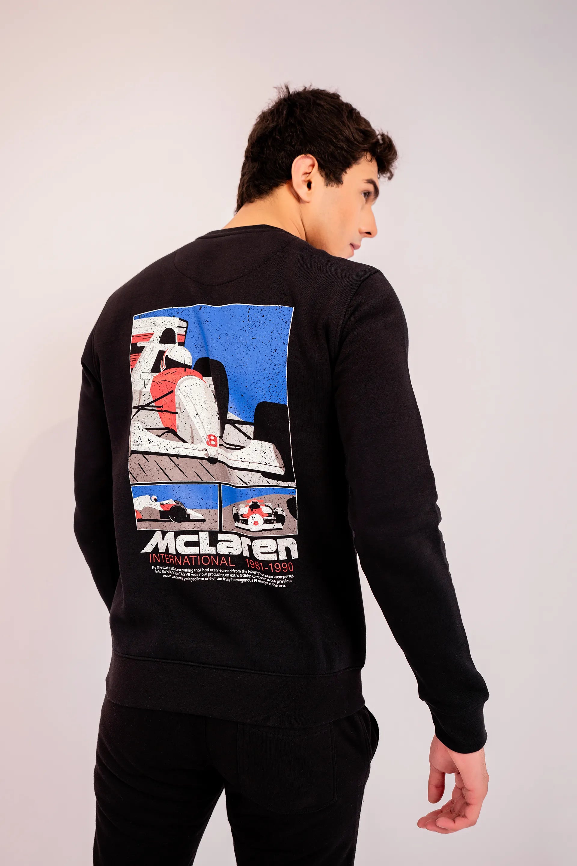 McLaren Graphic Sweatshirt Men Sweatshirt Winter 2024 Knit Story COUGAR- (Men Winter 2024)   