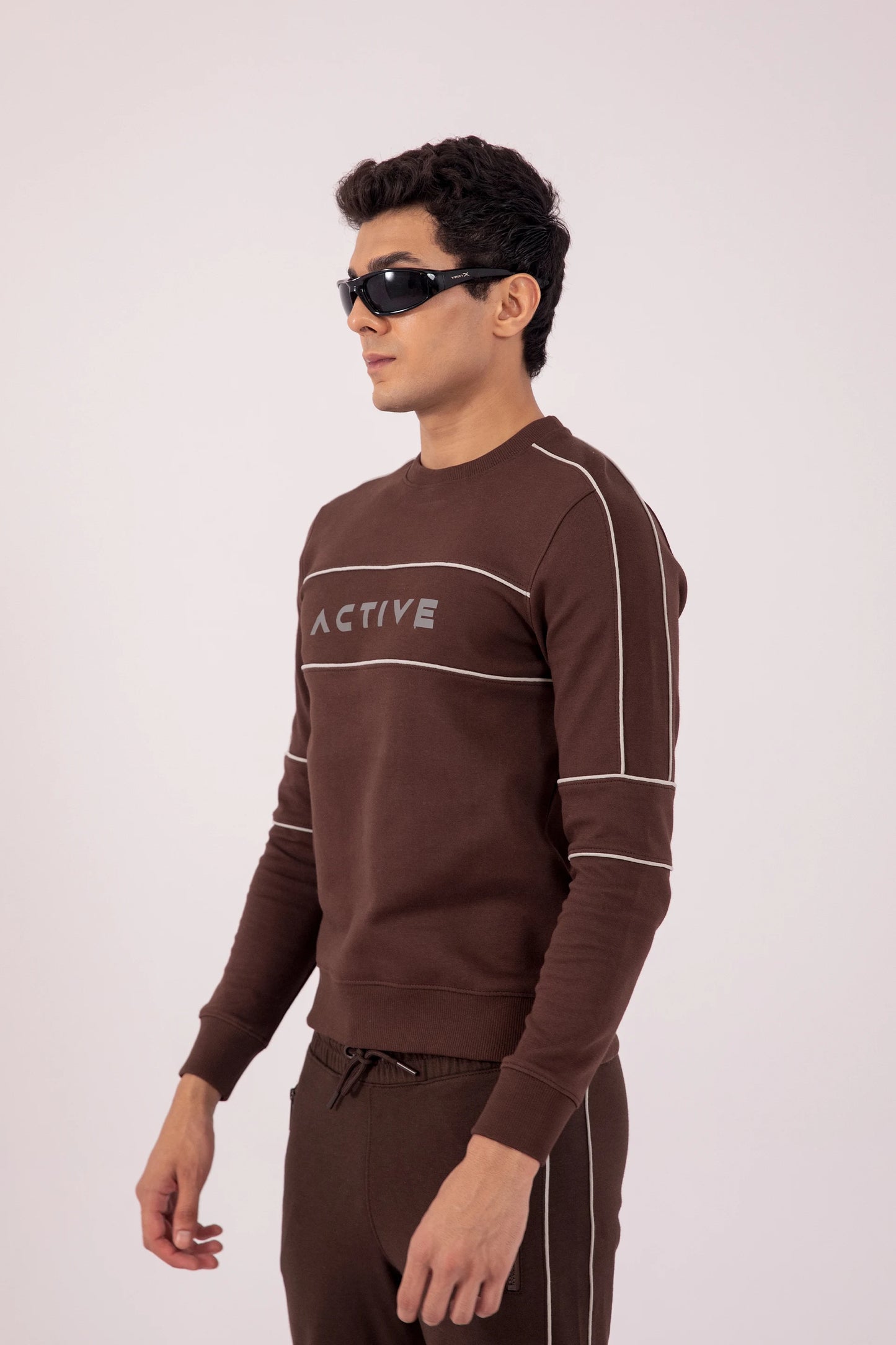 ACTIVE Sweatshirt With Piping Men Sweatshirt Winter 2024 Knit Story COUGAR- (Men Winter 2024)   