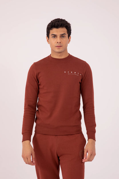 Back Printed Sweatshirt Men Sweatshirt Winter 2024 Knit Story COUGAR- (Men Winter 2024) S Rust 