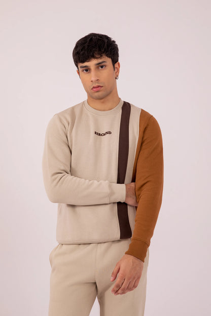 REBOUND Color Block Sweatshirt Men Sweatshirt Winter 2024 Knit Story COUGAR- (Men Winter 2024)   