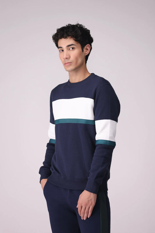 Color Block Sweatshirt Men Sweatshirt Winter 2024 Knit Story COUGAR- (Men Winter 2024)