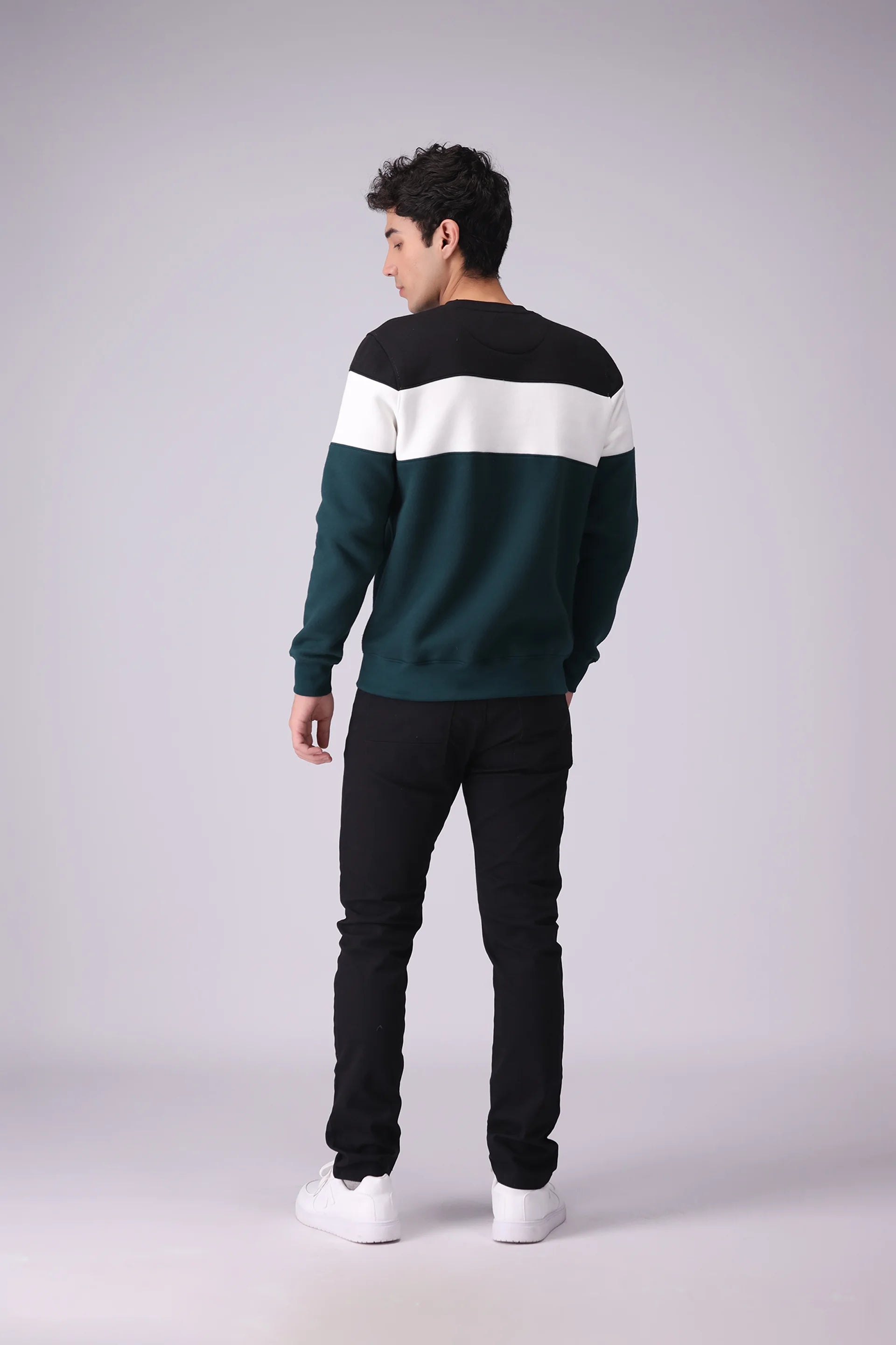 Color Block Sweatshirt Men Sweatshirt Winter 2024 Knit Story COUGAR- (Men Winter 2024)   