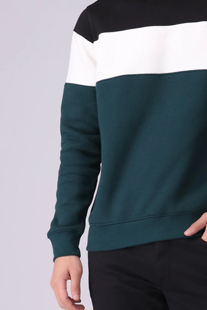 Color Block Sweatshirt Men Sweatshirt Winter 2024 Knit Story COUGAR- (Men Winter 2024)   