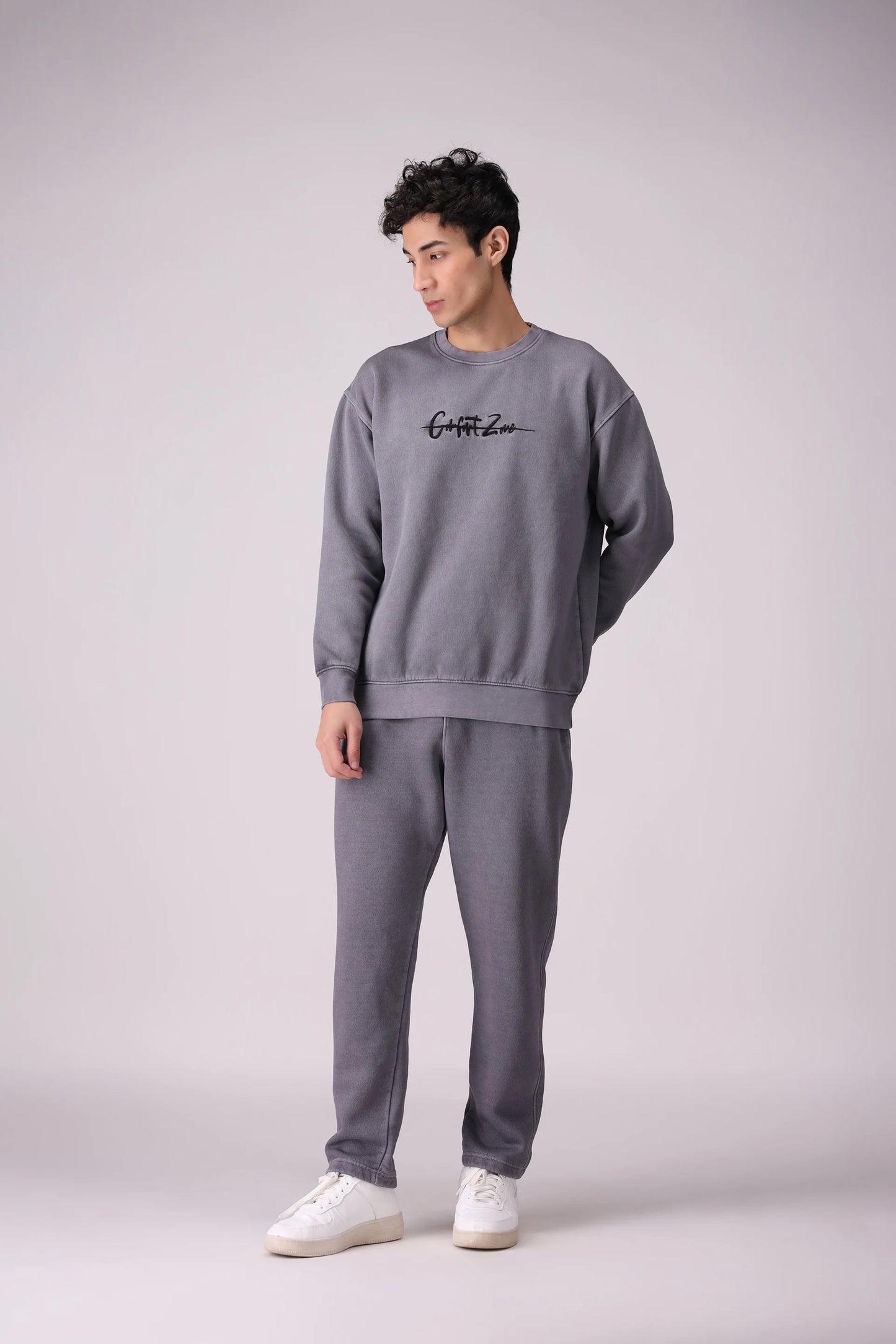 Embroidered Detailed Sweatshirt Men Sweatshirt Winter 2024 Knit Story COUGAR- (Men Winter 2024)