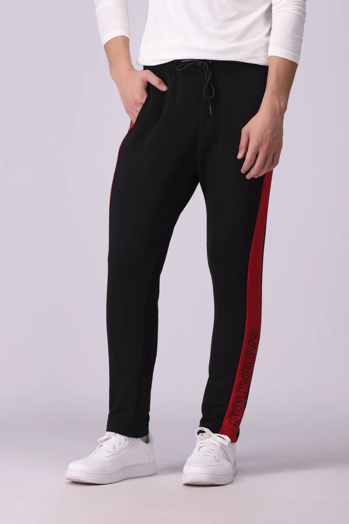 Side Scripted Striped Trousers Men Trouser Fall 2024 Core Comfort COUGAR- (Men Fall 2024) S Black 