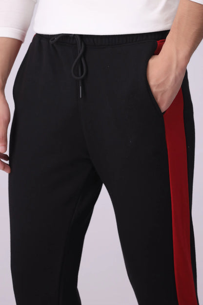 Side Scripted Striped Trousers Men Trouser Fall 2024 Core Comfort COUGAR- (Men Fall 2024)   