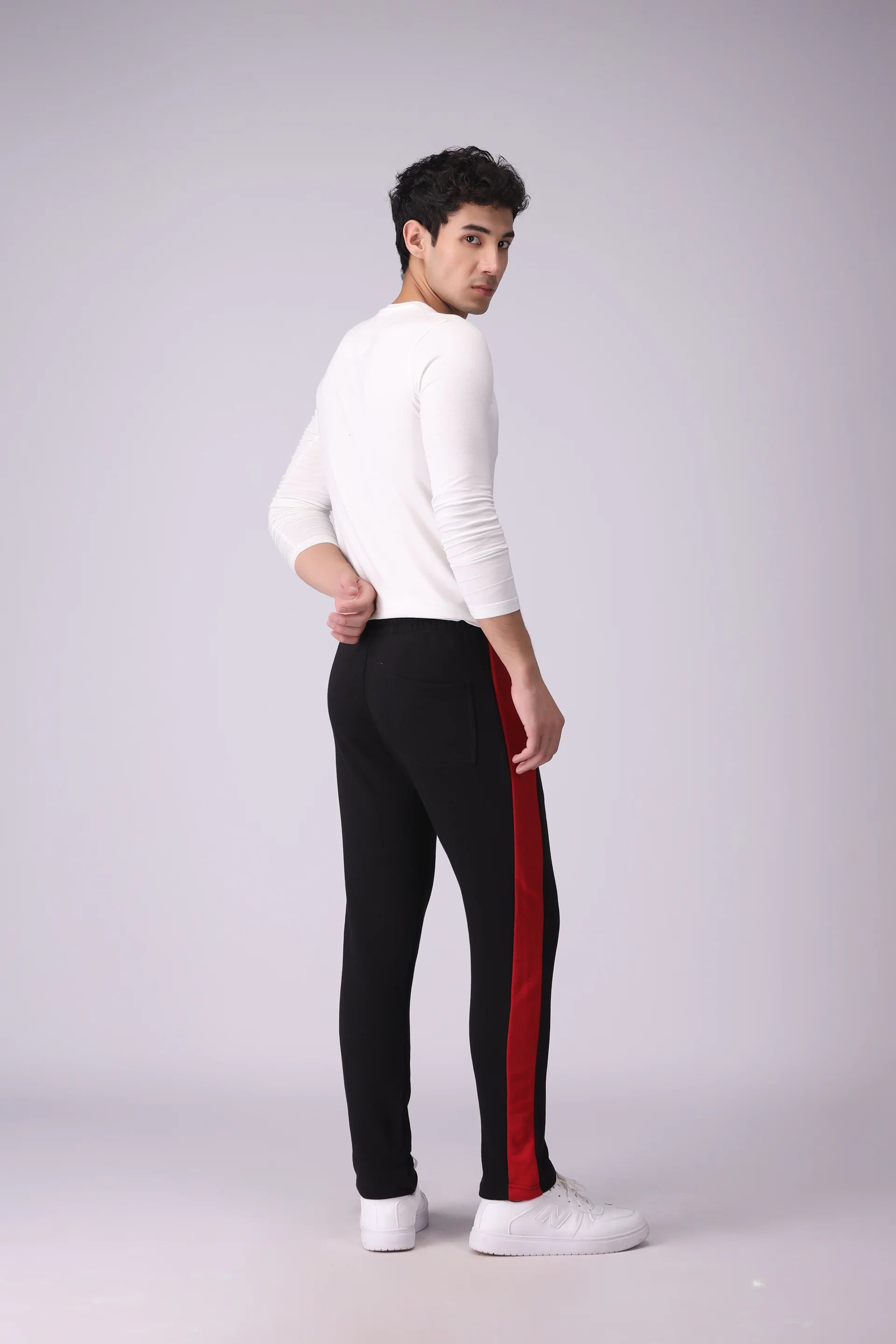 Side Scripted Striped Trousers Men Trouser Fall 2024 Core Comfort COUGAR- (Men Fall 2024)   