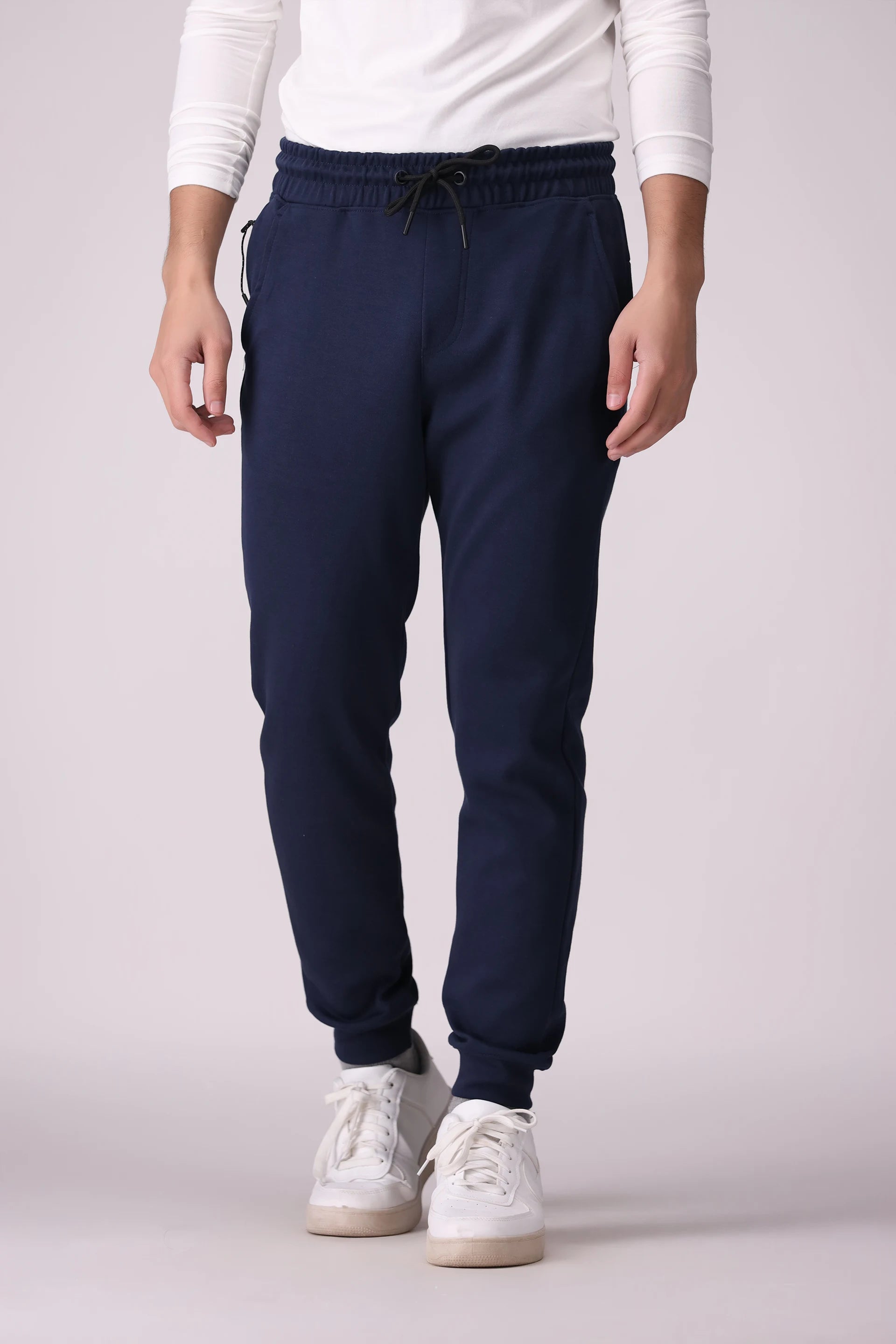 Slim Fit Knitted Jogger Pants Men Trouser Fall 2024 Core Comfort COUGAR- (Men Fall 2024) S Navy Men