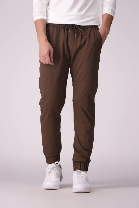 Slim Fit Paneled Jogger Pants Men Trouser Fall 2024 Core Comfort COUGAR- (Men Fall 2024)