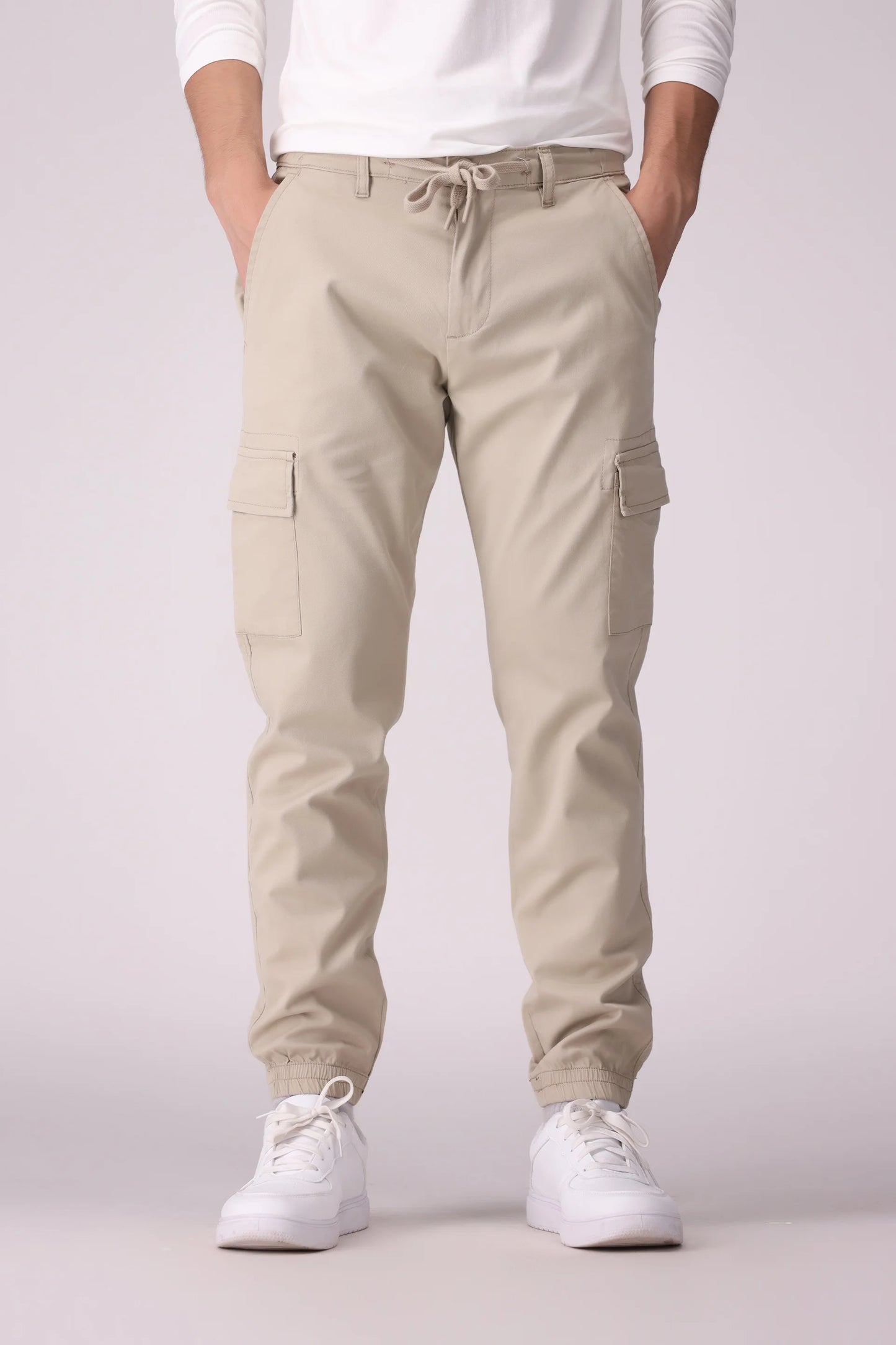 Slim Fit Cargo Jogger Pants Men Trouser Fall 2024 Core Comfort COUGAR- (Men Fall 2024)