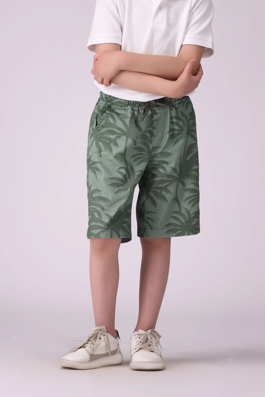 Tropical Printed Shorts Boy Short COUGAR (S V-1 2025) 5-6 Y Green Boy