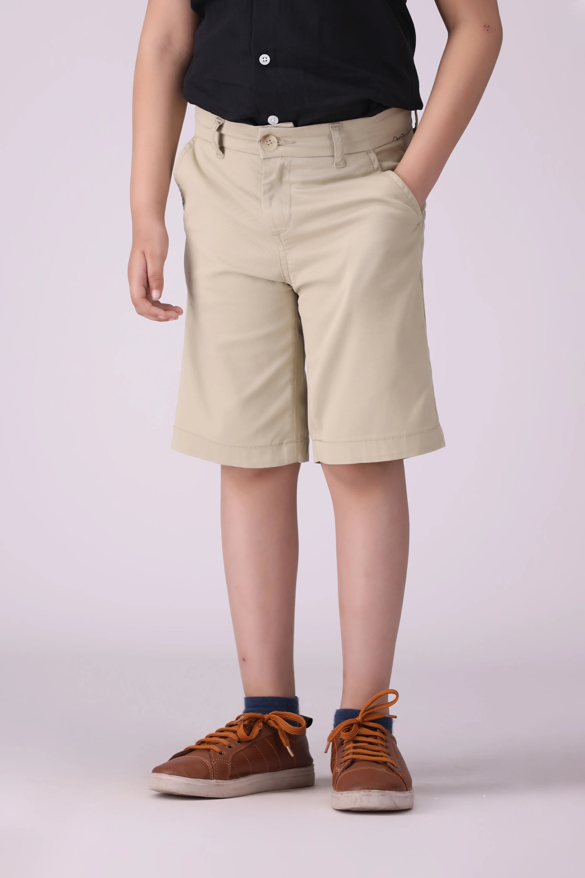 Basic Chino Shorts Boy Short COUGAR (S V-1 2025) 5-6 Y Beige Boy