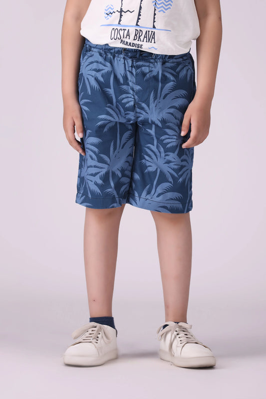 Tropical Printed Shorts Boy Short COUGAR (S V-1 2025) 5-6 Y Blue Boy