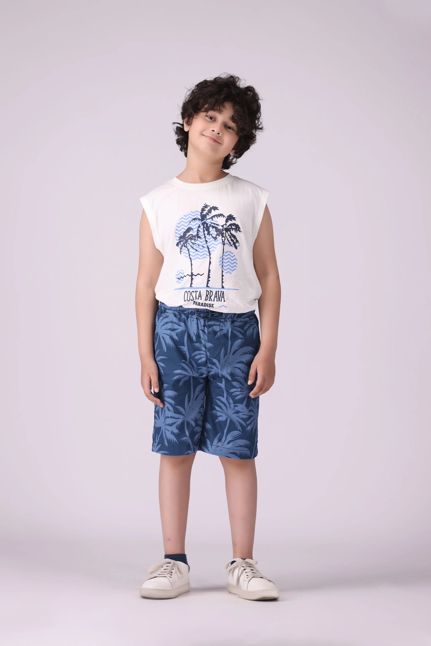 Tropical Printed Shorts Boy Short COUGAR (S V-1 2025)