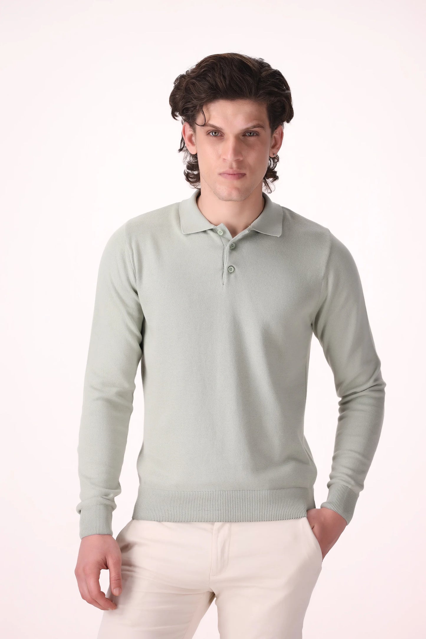 Basic 3-Button Polo Luxury Men Polo COUGAR (MEN OLD MONEY W24) S Pista