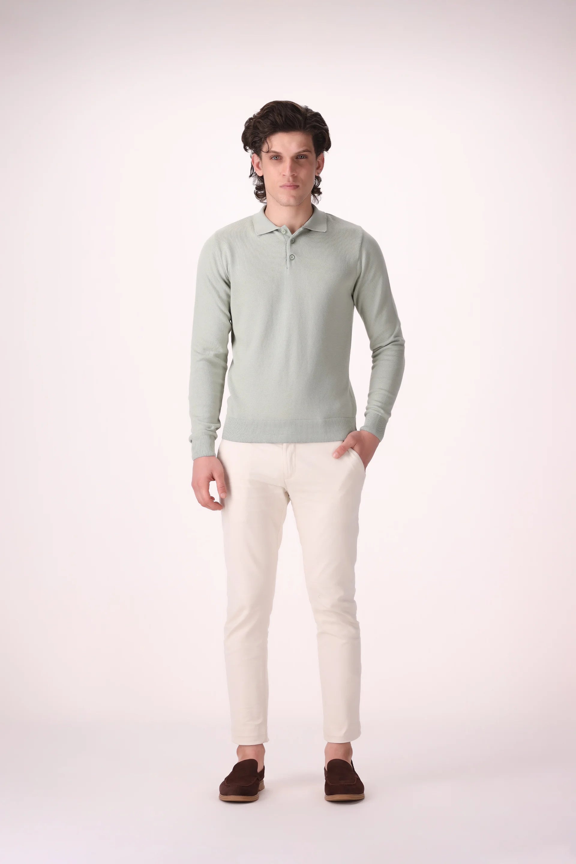 Basic 3-Button Polo Luxury Men Polo COUGAR (MEN OLD MONEY W24)