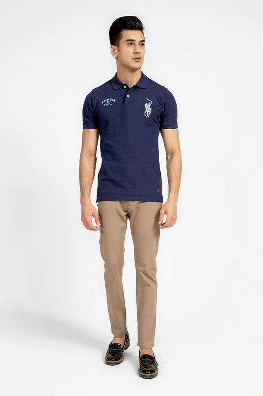 Navy CGR Badge Polo Men Polo Pre Fall 2023 Vortex COUGAR S Navy 