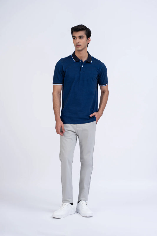 Blue Tipped Polo Men Polo Summer V-3 2024 BACKDROP COUGAR- (Men V3 2024)