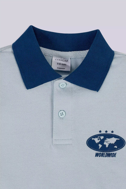 Contrast Collar Polo Boy Polo COUGAR (S V-1 2025)