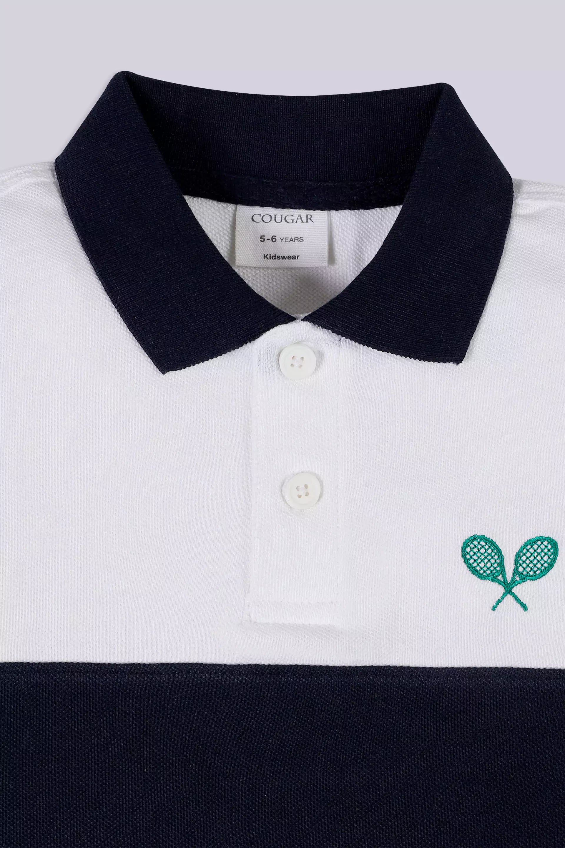 Contrast Paneled Polo Boy Polo COUGAR (S V-1 2025)