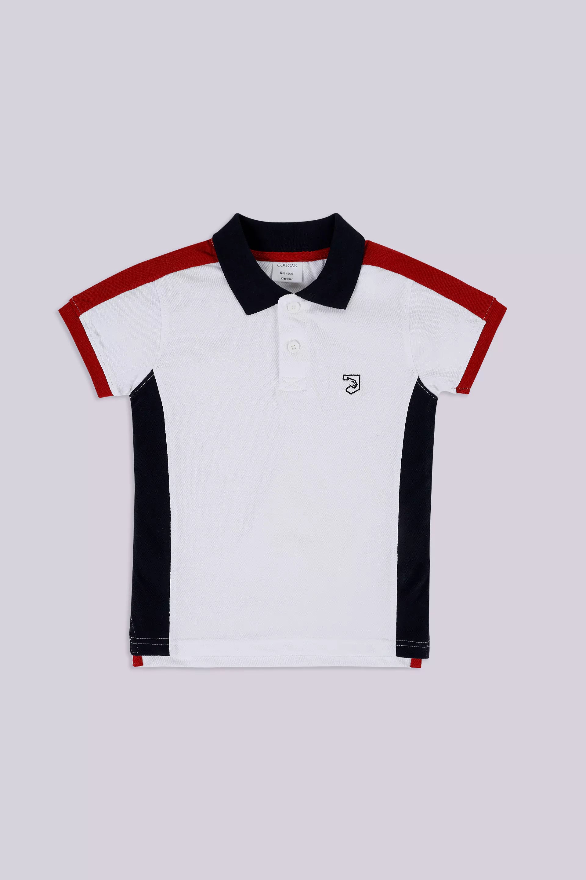 Contrast Paneled Polo Boy Polo COUGAR (S V-1 2025) 5-6 Y Off White Boy