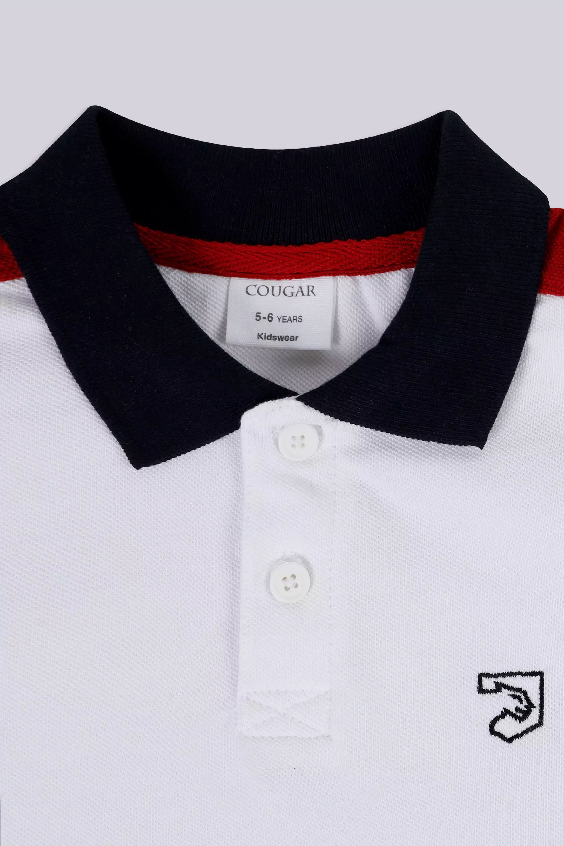 Contrast Paneled Polo Boy Polo COUGAR (S V-1 2025)