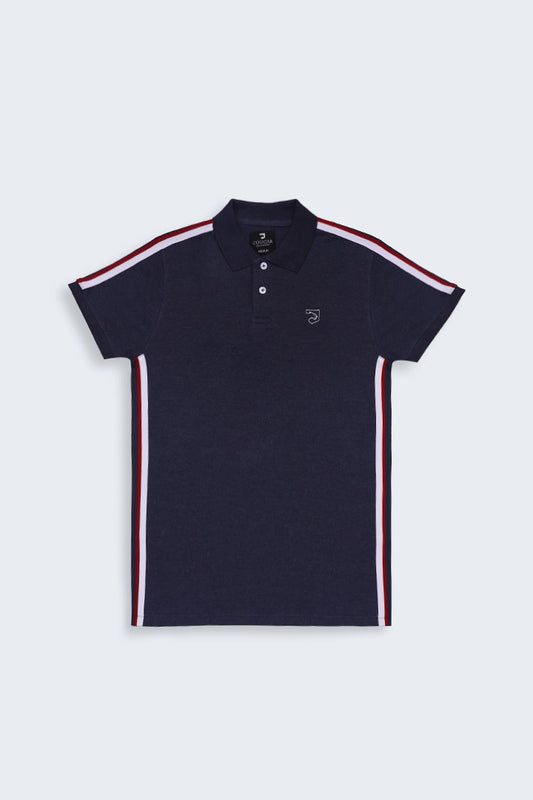 Interlock Side Striped Polo Men Polo Fall 2024 COUGAR- (Men Fall 2024) S Navy 