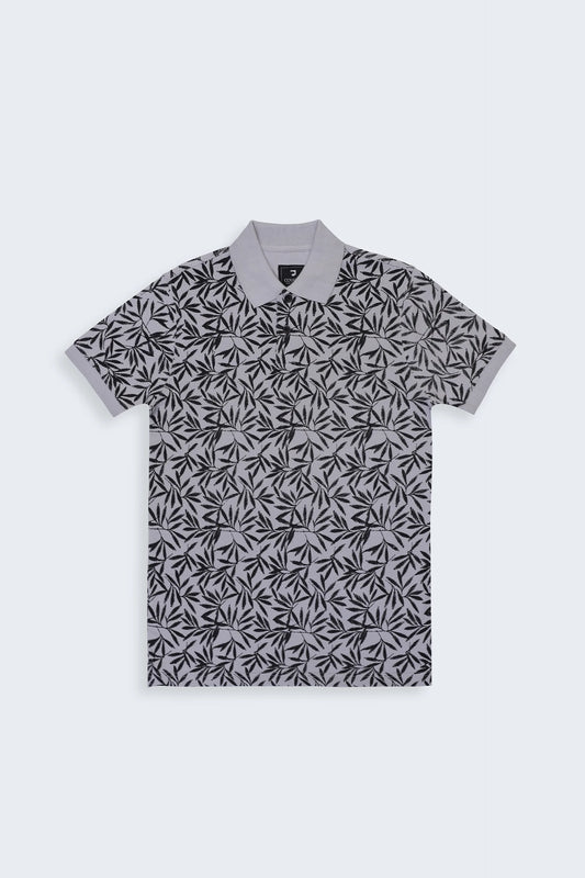 All-Over Printed Polo Men Polo Fall 2024 COUGAR- (Men Fall 2024) S Grey 