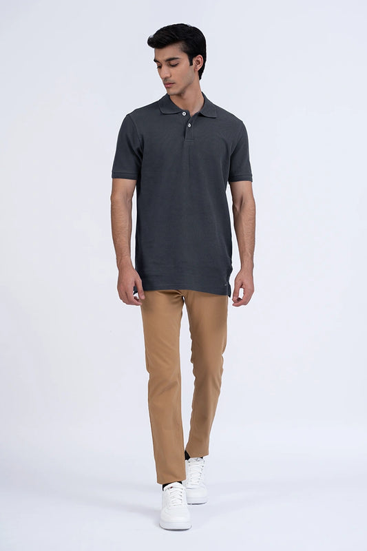 Slate Grey Polo Men Polo Summer V-3 2024 BACKDROP COUGAR- (Men V3 2024)